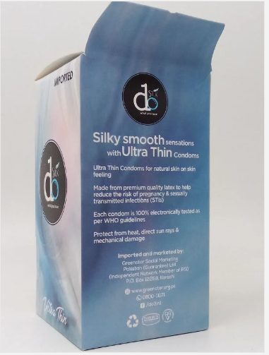 DO Silk Ultra Thin Condoms Dispenser - Pack of 3 - 18 Pieces (6 x 3's)