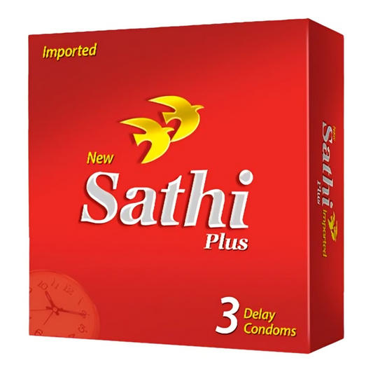 Sathi Plus Delay Condoms - Pac k Of 3- Bachat Pack