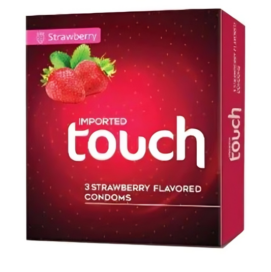 Touch Strawberry Flavored Condoms - Pack of 3